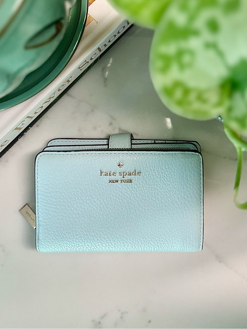 Kate Spade Light Blue Medium Bifold Wallet ♠️